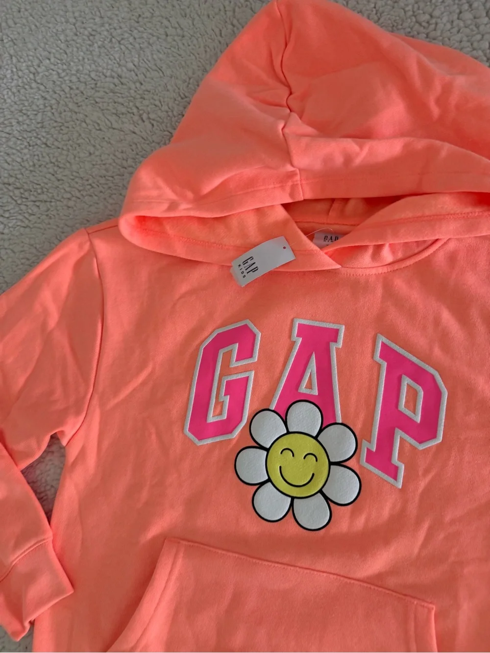 New girls GAP sz XXL 14-16 Hoodie & Joggers Set with Smiling Daisy Print